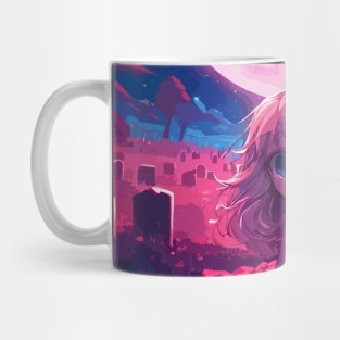 Waiting in the pink full moon Mug